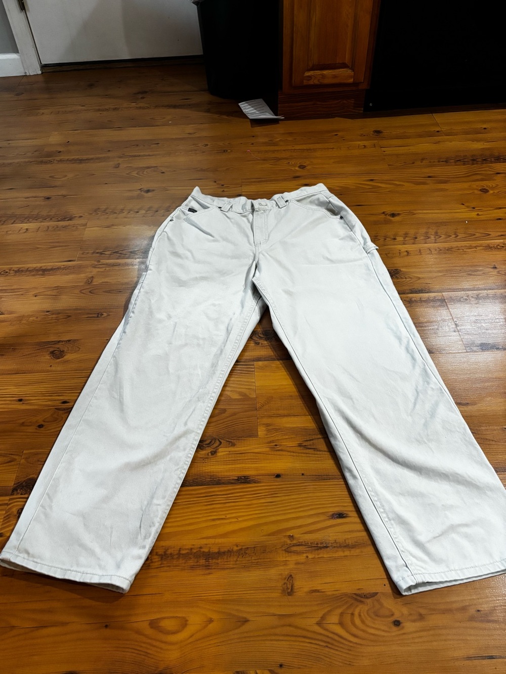 Riders Vintage Cargo Pants Size 16 Cream/Off White Color